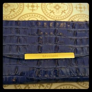 Brahmin Wallet Dark Blue gently used!
